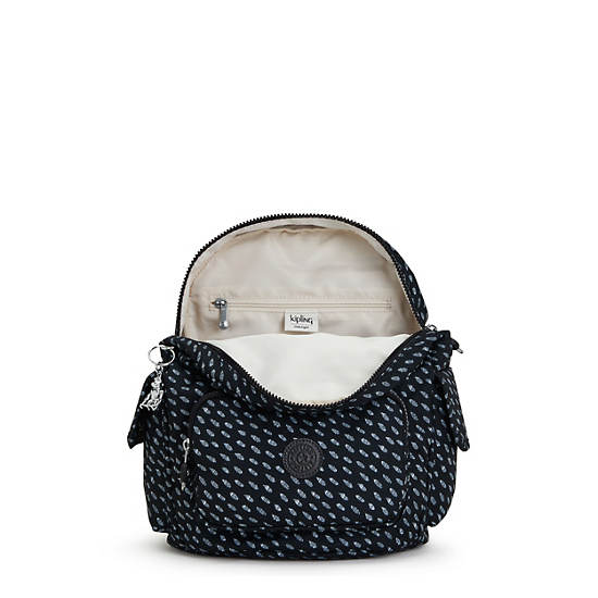 Plecaki Kipling City Pack Small Printed Czarne | PL 1699GS